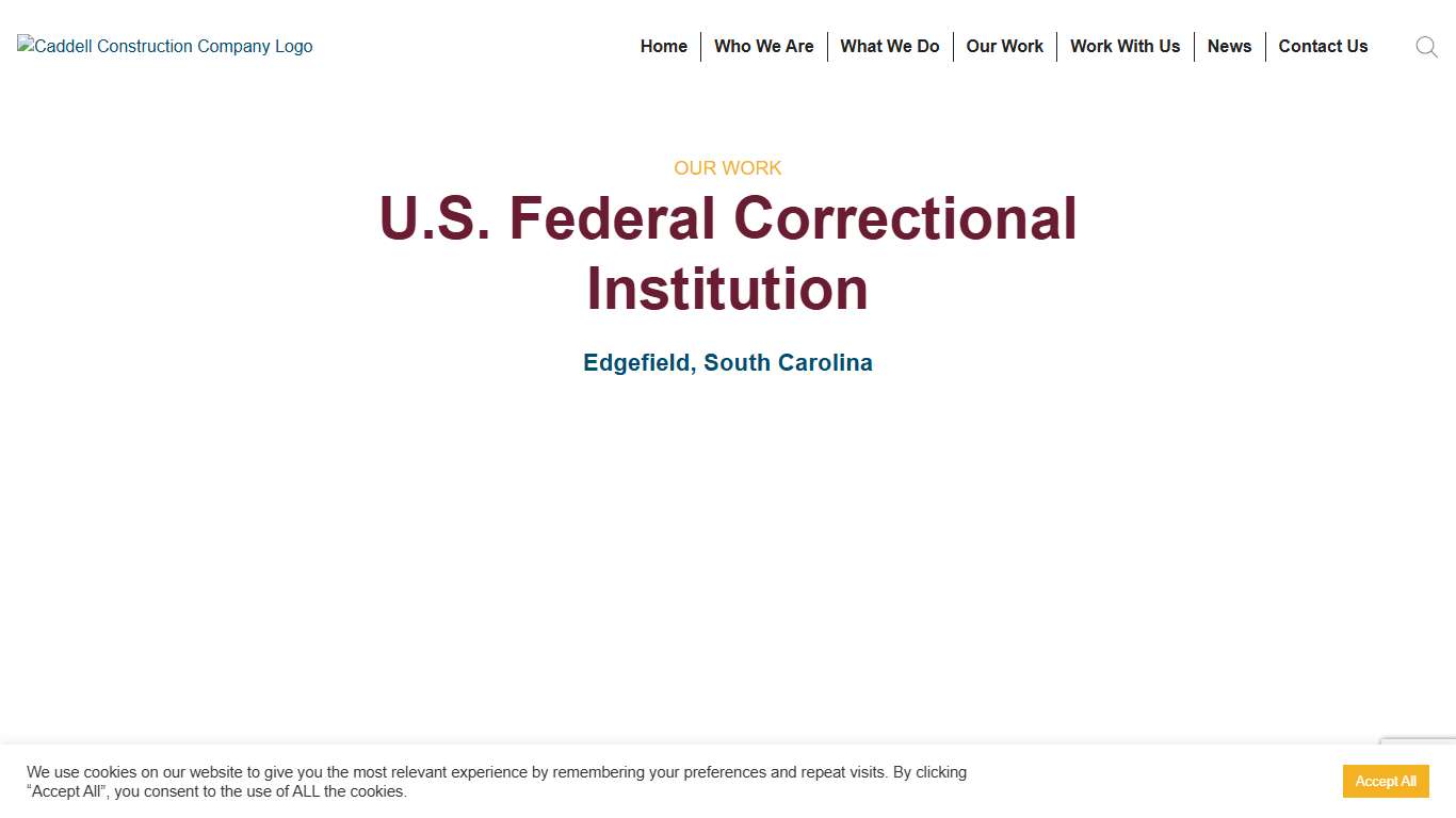 U.S. Federal Correctional Institution - Caddell Construction Co., LLC